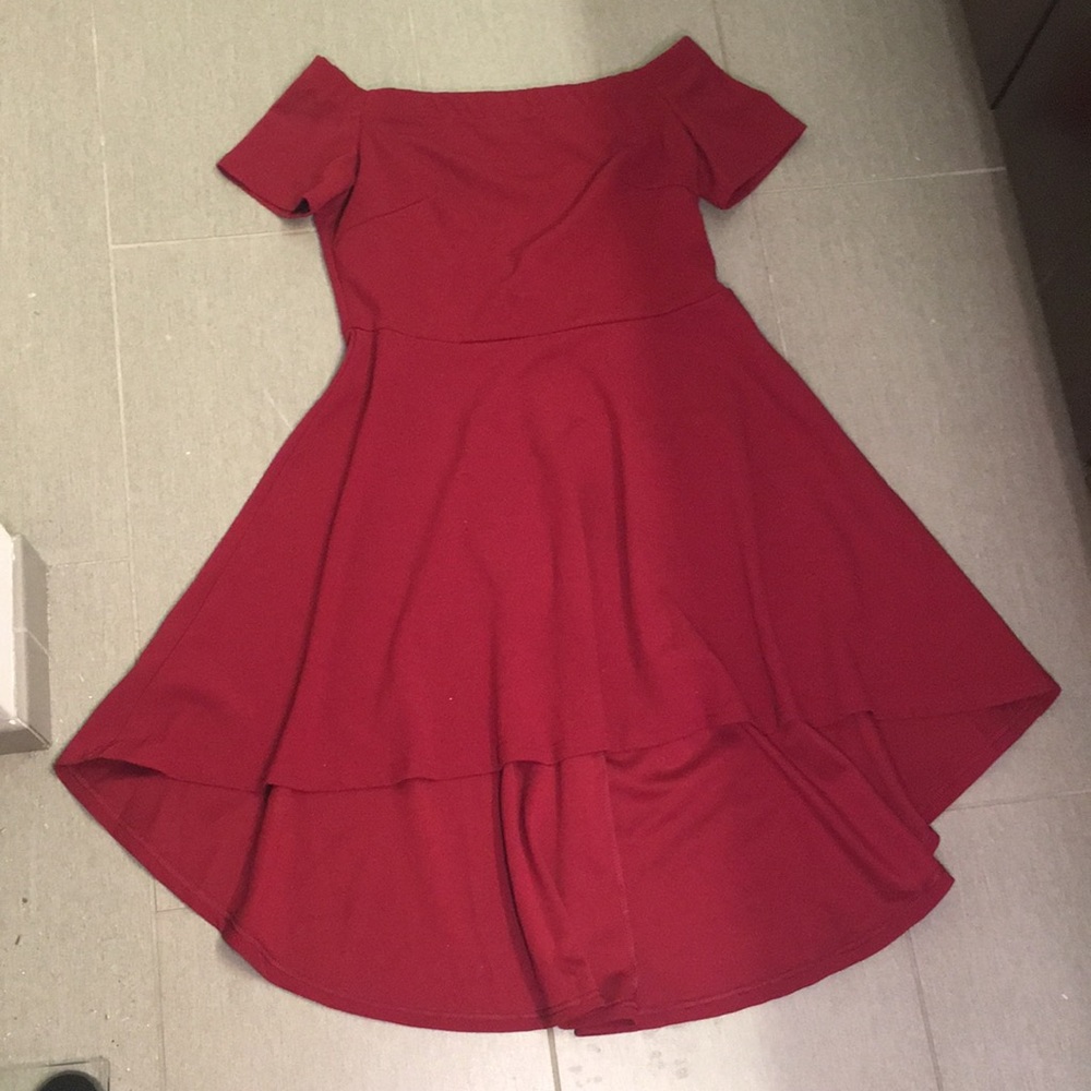 Off shoulder Express fit and flare mini dress